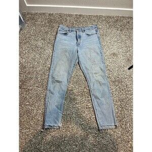 Levis Jeans Womens 30 Blue 501 S Skinny High Rise Button Fly Raw Hem Denim